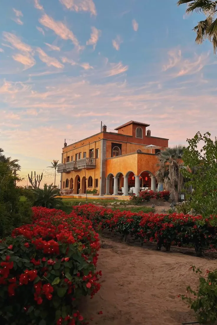 Hotel courtyard in the historic centre, Todos Santos