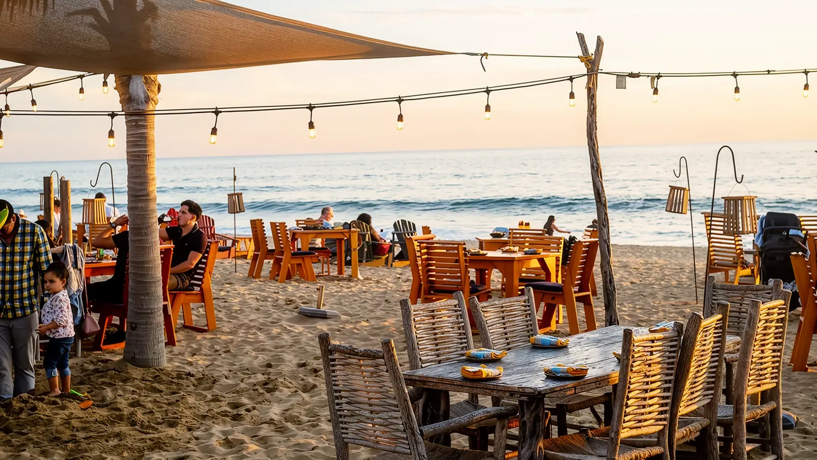 The Green Room — Tables on the sand, La Pastora