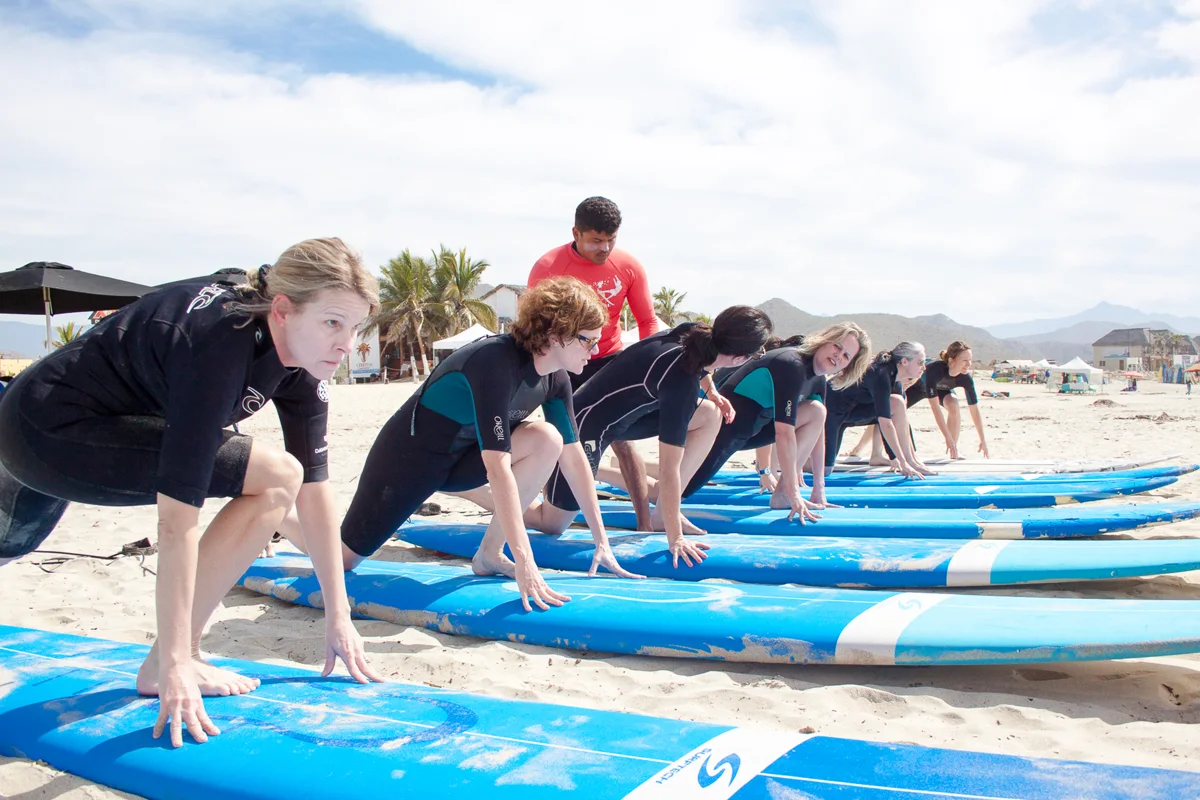 Surf lessons at Cerritos, El Pescadero · Todos Santos