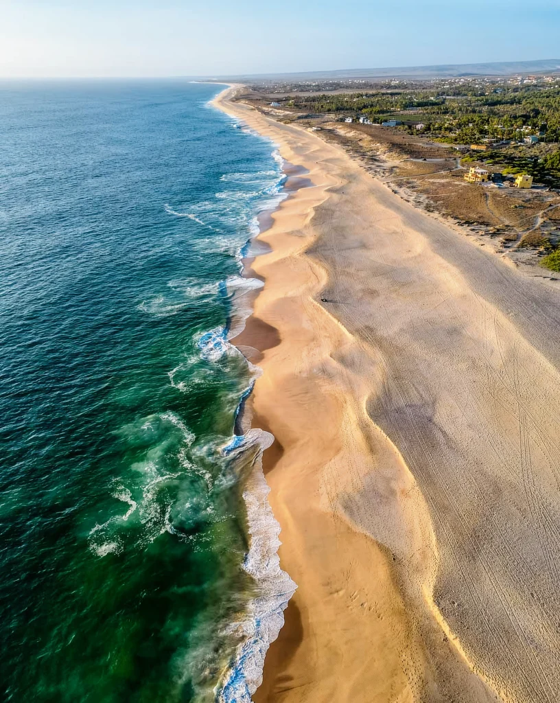 Aerial view of the beach at El Pescadero